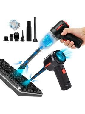 Air Duster Computer Vacuum Cleaner for Keyboard Cleaning- Cordless Canned Air 01